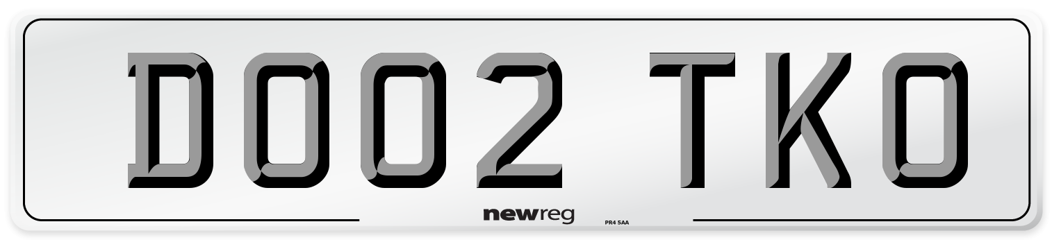 DO02 TKO Number Plate from New Reg